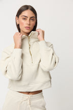 Define Half-Zip White Jacket