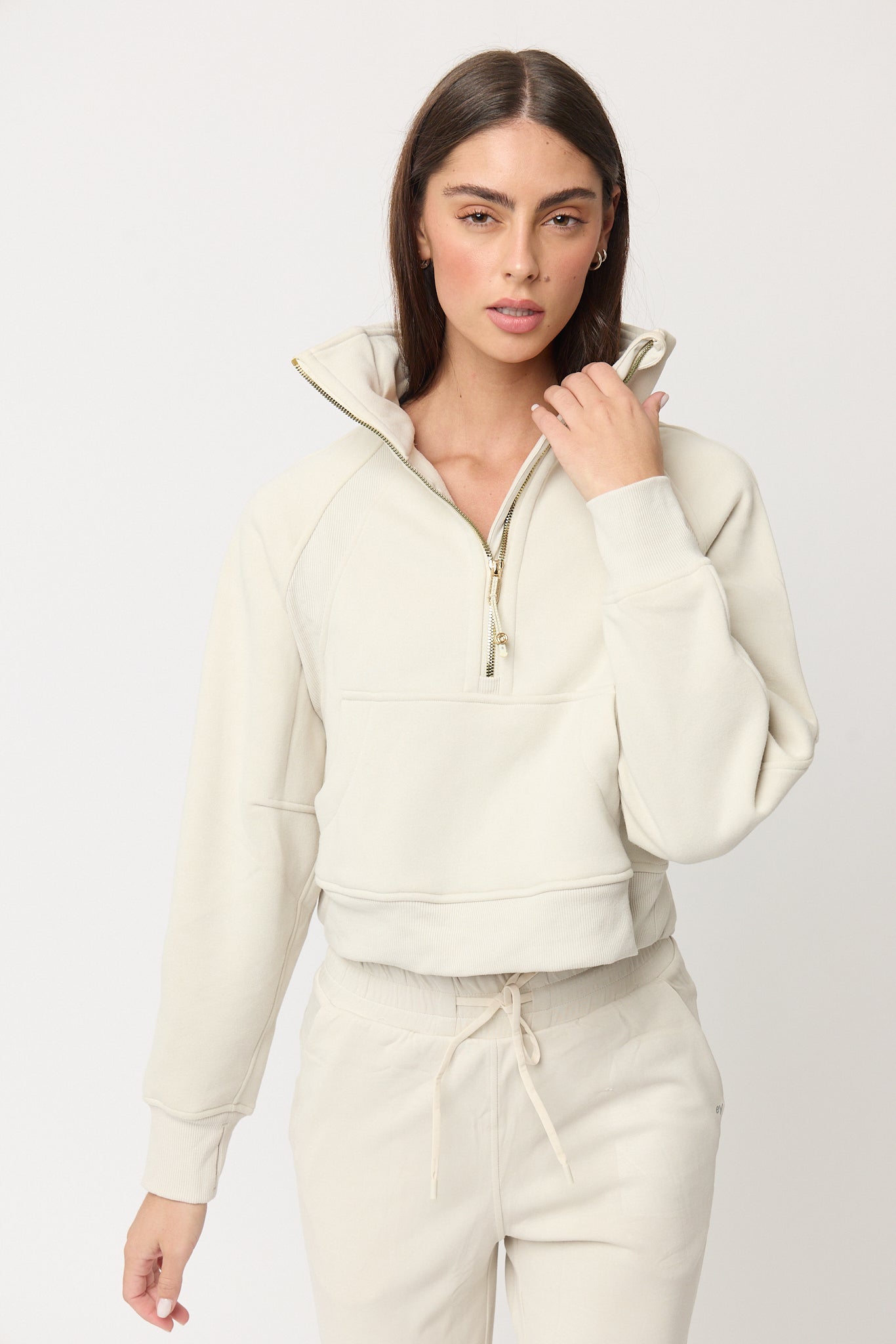 Define Half-Zip White Jacket
