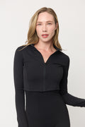 Black Sculpt Crop Jacket